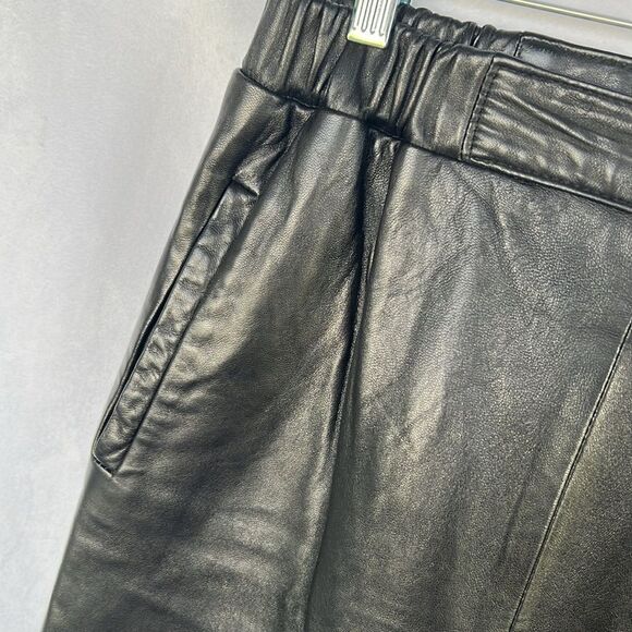 Bettina Leather Pants Elastic Waist Vintage size 8 - Picture 4 of 9